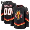 Calgary Flames Hockeydrakt Custom Fanatics Premium Svart Tredje - Barn